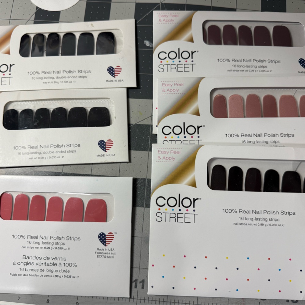 Color Street Nail Polish Strips - Pink and Black Set